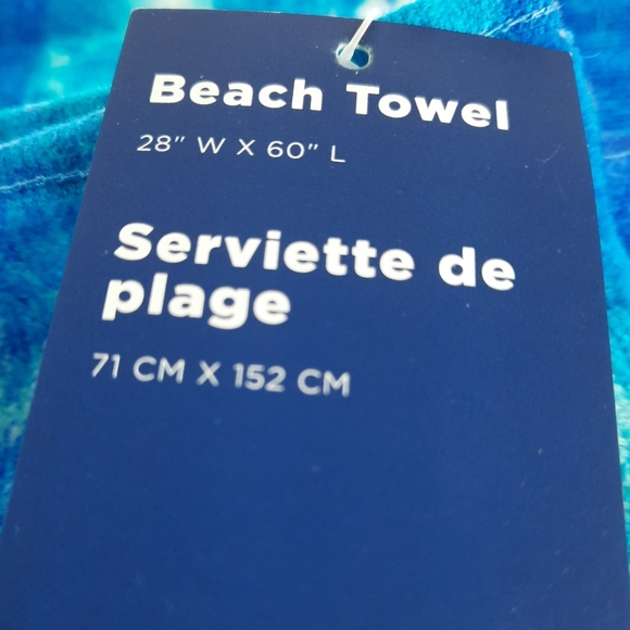 NWT Blue & White Beach Towel - Picture 4 of 6